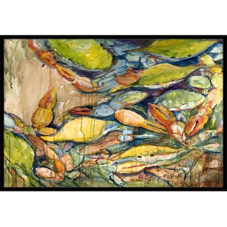 Carolines Treasures Carolines Treasures JMK1102MAT Jubilee Blue Crab Indoor & Outdoor Mat; 18 x 27 in. JMK1102MAT
